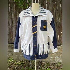 Vintage Melbourne Classix lightweight Jacket Nautical Coastal yacht club Small